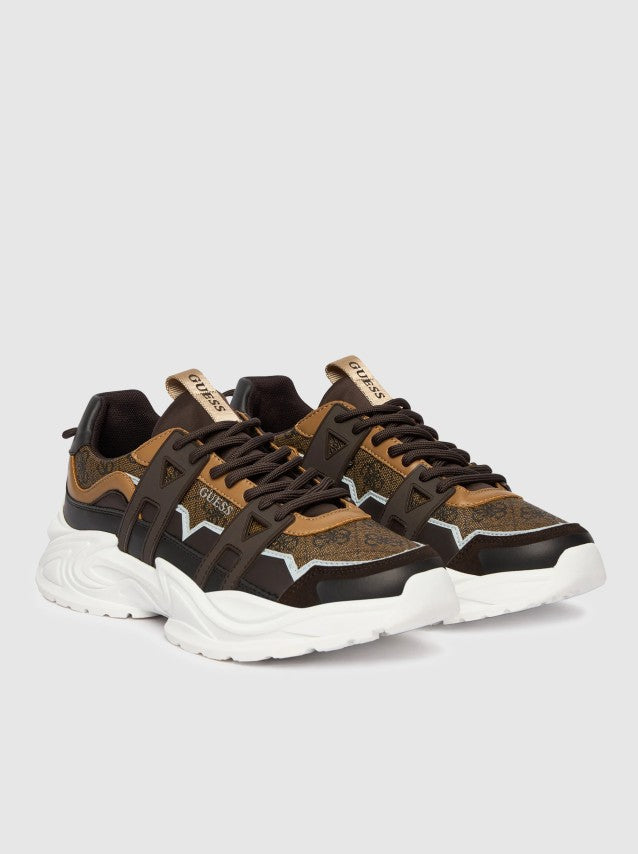 Sneakers Guess FMPBEUFAL12 BROWN
