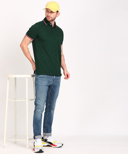 T-shirt TOMMY HILFIGER Men Solid Polo Neck Pure Cotton IN06121360