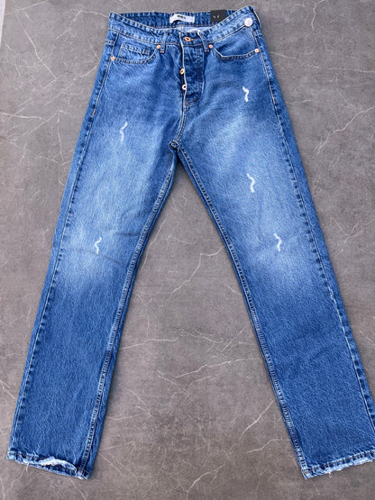 Pantalon Jean Baggy Déchiré WE11  blue