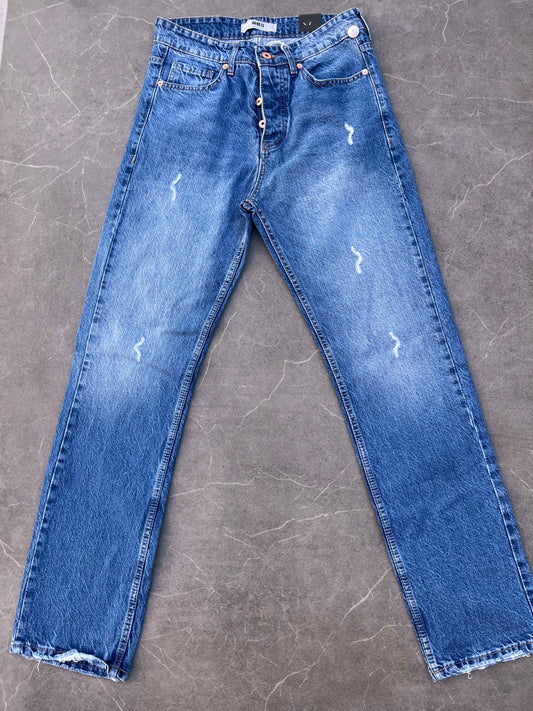 Pantalon Jean Baggy Déchiré WE11  blue