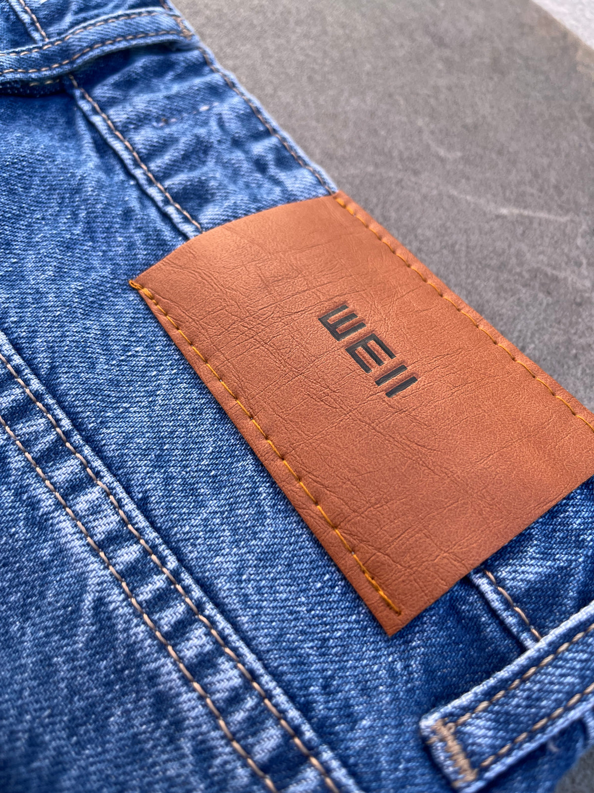 Pantalon Jean Baggy Déchiré WE11  blue