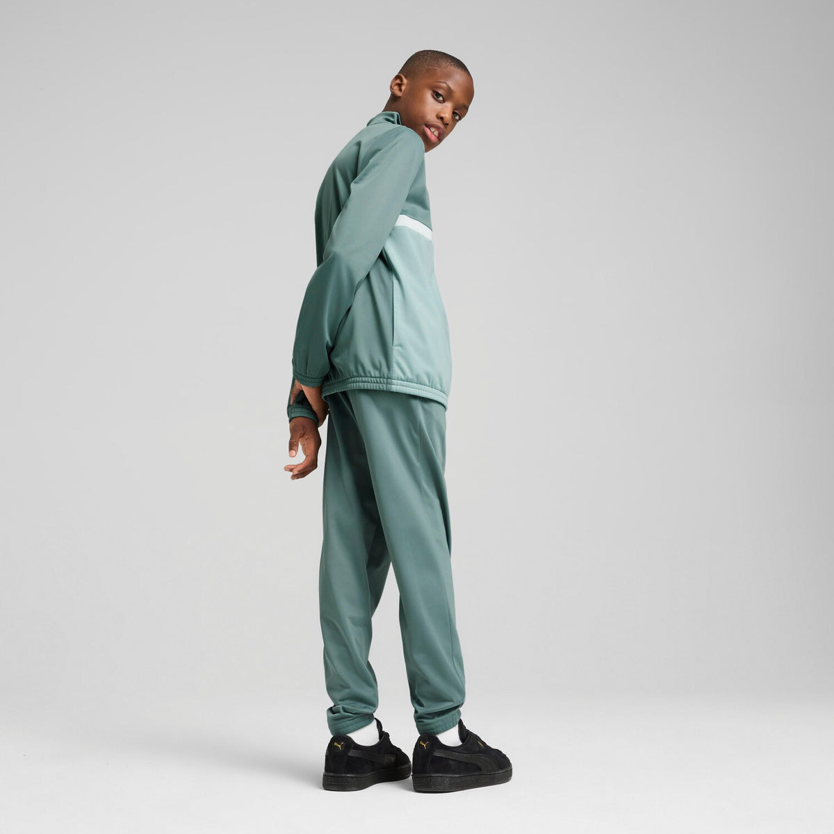 Ensemble de survêtement Puma Kids Poly Colorblock 686294-30 vert Lune
