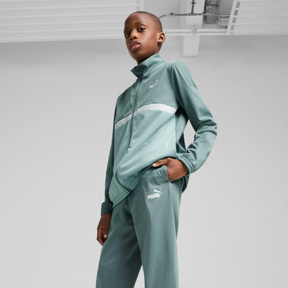Ensemble de survêtement Puma Kids Poly Colorblock 686294-30 vert Lune